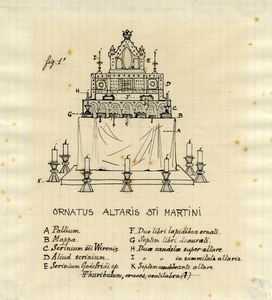 39850 Opstand van het St. Maartensaltaar in de romaanse Domkerk te Utrecht